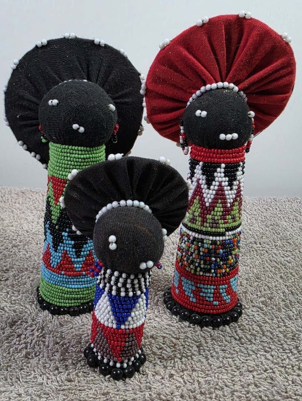 Ndebele Beaded Dolls Set Of Three